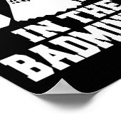 Ich setze das Böse in Badminton Funny Badminton Pl Poster (Ecke)