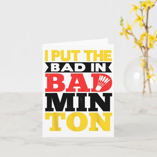 Ich setze das Böse in Badminton Shuttle Badminton Karte (Gelbe Blume)