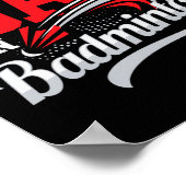 Ich setze das Böse in Badminton - Spieler Shuttle Poster (Ecke)