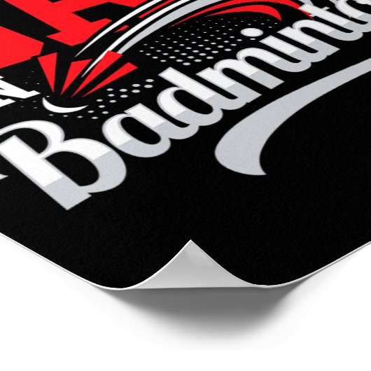 Ich setze das Böse in Badminton - Spieler Shuttle  Poster (Ecke)