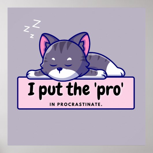 Ich setze das 'Pro' ein: Unglaublich witzig Schrif Poster (Vorne)