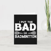 Ich setze das Schlechte in Badminton - Badminton S Karte (Vorderseite)