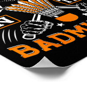 Ich setze das Schlechte in den Badminton Funny Bad Poster (Ecke)