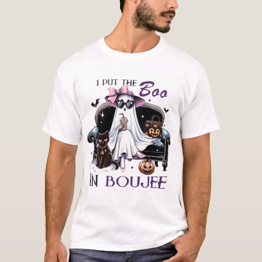 Ich setze den Boo zurück in Boujee T-Shirt (Vorderseite)