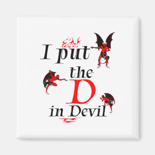 Ich setze die D in Teufel Matching Couple Funny Ha Magnet