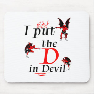 Ich setze die D in Teufel Matching Couple Funny Ha Mousepad