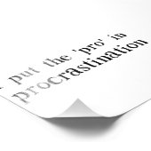 Ich setze die PRO in Zögern Fotodruck (Ecke)