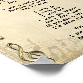 Ich setze dir einen Zauber auf Lyrik Gitarrendruck Poster (Ecke)