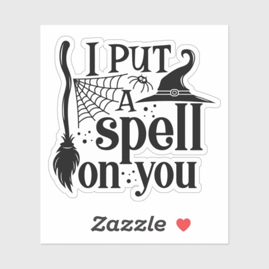 "Ich setze dir einen Zauber. Aufkleber (Blatt)