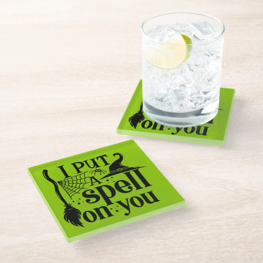 "Ich setze dir einen Zauber. Glasuntersetzer (Schrägansicht)