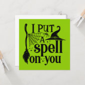 "Ich setze dir einen Zauber. Karte (Vorderseite/Rückseite Beispiel)