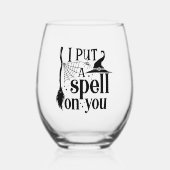 "Ich setze dir einen Zauber. Weinglas Ohne Stiel (Vorderseite)