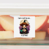 Ich setze einen Zauber auf deine gruselige Kuh-Rot Etiketten (Befestigt)