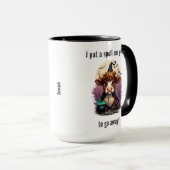 Ich setze einen Zauber auf deine gruselige Kuh-Rot Tasse (VorderseiteRechts)