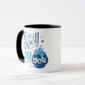 Ich setze einen Zauber auf dich Cauldron Blue Hall Tasse (Vorderseite Links)