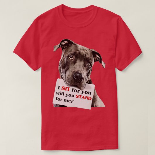 Ich setze mich für dich, du stehst für mich T-Shirt (Design vorne)