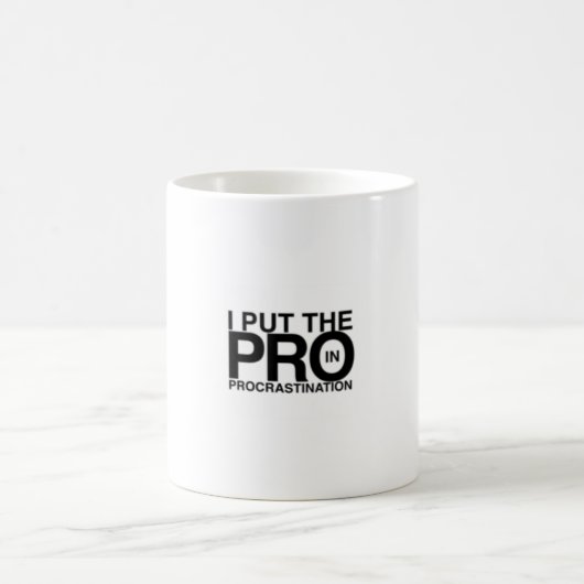 Ich setzte das Pro in Aufschub ein Kaffeetasse (Mittel)