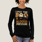 Ich setzte den Boo in Blutdruck Nurse Halloween Tri-Blend Shirt (Vorderseite)