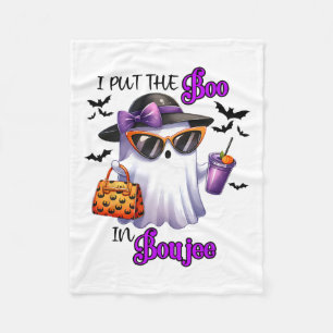 Ich setzte den Boo in Boujee Niedlichen Ghost Hall Fleecedecke