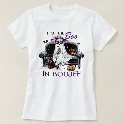 Ich setzte den Boo in den T - Shirt von Boujee Hal (Design vorne)