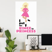 Ich setzte den Rince in Prinzessin Blond Hair Iris Poster (Heimbüro)