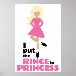 Ich setzte den Rince in Prinzessin Blond Hair Iris Poster
