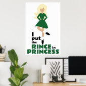 Ich setzte den Rince in Prinzessin Blond Hair Iris Poster (Heimbüro)