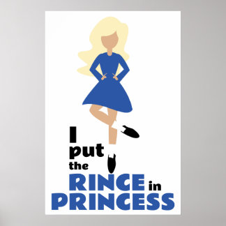 Ich setzte den Rince in Prinzessin Blond Hair Iris Poster