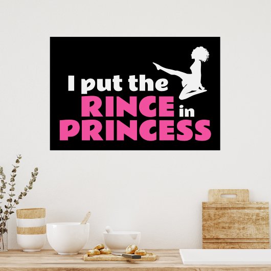 Ich setzte den Rinse in die Prinzessin Irische Tan Poster (Küche)