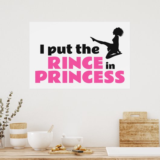 Ich setzte den Rinse in die Prinzessin Irische Tan Poster (Küche)