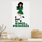 Ich setzte den Rinse in Prinzessin Black Hair Iris Poster (Küche)