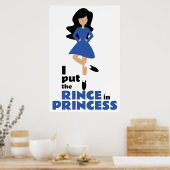 Ich setzte den Rinse in Prinzessin Black Hair Iris Poster (Küche)