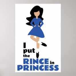 Ich setzte den Rinse in Prinzessin Black Hair Iris Poster