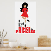 Ich setzte den Rinse in Prinzessin Black Hair Iris Poster (Küche)