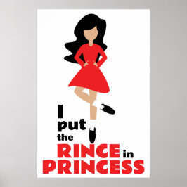 Ich setzte den Rinse in Prinzessin Black Hair Iris Poster