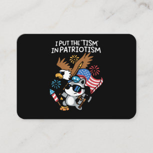 Ich setzte den Tismus in Patriotismus Athletic Eag Visitenkarte