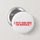 Ich setzte die Sünde in Single ein Button (Vorne & Hinten)