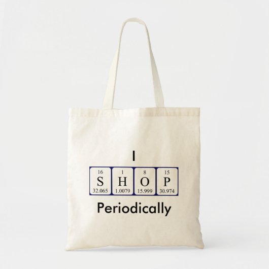 Ich Shop periodisch Tabelle Totbeutel Tragetasche (Vorne)