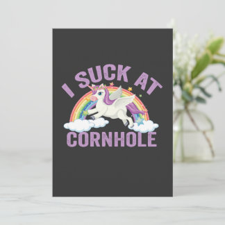 Ich Sind zum Kotzen am Cornhole Loser Funny Magica Einladung