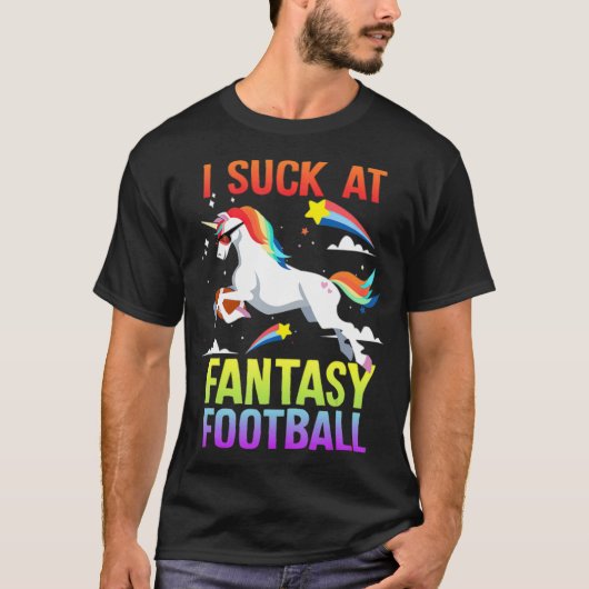 Ich Sind zum Kotzen bei Fantasy Football Unicorn R T-Shirt (Vorderseite)