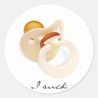 Ich sind zum Kotzen Runder Aufkleber