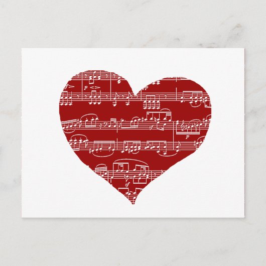 Ich singe ein Lied über Liebe Postkarte (Vorderseite)