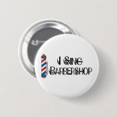 Ich singe Friseursalon-Geschenk Button (Vorne & Hinten)