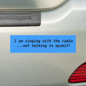 Ich singe mit der Radio… Unterhaltung nicht mit… Autoaufkleber (Auf Auto)