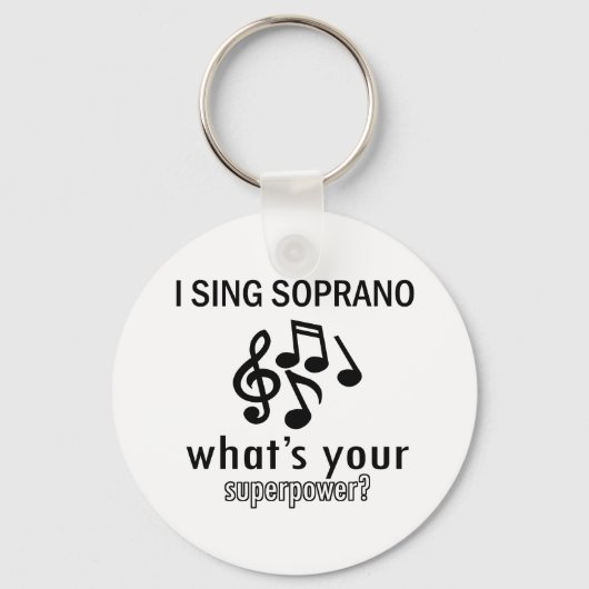 Ich singe Soprano Schlüsselanhänger (Vorderseite)