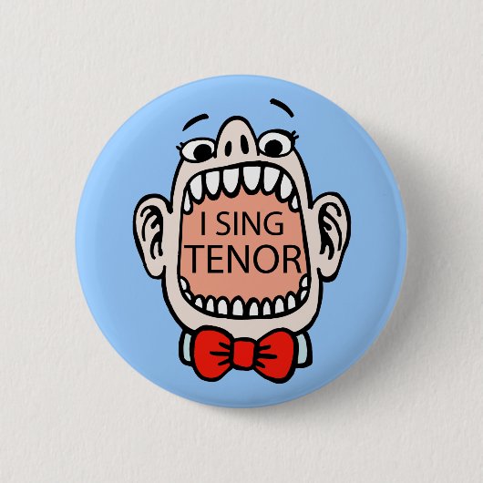Ich singe Tenor-Knopf Button (Vorderseite)