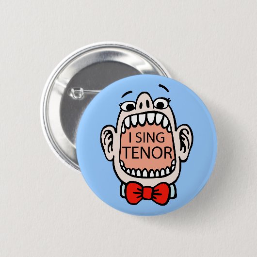 Ich singe Tenor-Knopf Button (Vorne & Hinten)