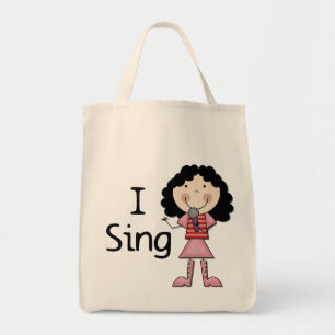 Ich singe weibliche T-Shirts und Geschenke Tragetasche