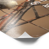 Ich singe, weil ich glücklich Sparrow bin Fotodruck (Ecke)