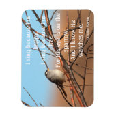 Ich singe, weil ich glücklich Sparrow bin Magnet (Vertikal)